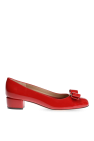 FERRAGAMO RED 'Vara' pumps