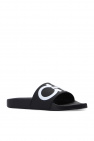 FERRAGAMO BLACK ‘Groovy’ rubber slides