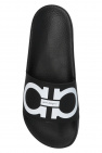 FERRAGAMO BLACK ‘Groovy’ rubber slides