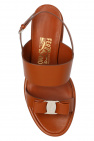 FERRAGAMO BROWN ‘Giudith’ wedge sandals