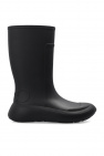 FERRAGAMO BLACK Rain boots with logo