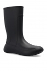 FERRAGAMO BLACK Rain boots with logo