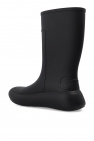 FERRAGAMO BLACK Rain boots with logo