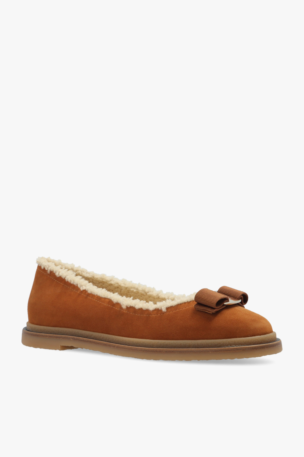 salvatore crew-neck Ferragamo ‘Varina’ ballet flats