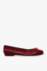 FERRAGAMO BURGUNDY ‘Varina’ ballet flats with bow