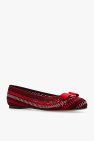 FERRAGAMO BURGUNDY ‘Varina’ ballet flats with bow