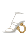 FERRAGAMO cream ‘Elina’ heeled sandals