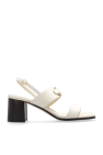 FERRAGAMO cream ‘Lou’ heeled sandals