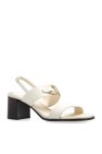 FERRAGAMO cream ‘Lou’ heeled sandals