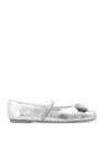 FERRAGAMO SILVER ‘Zina’ ballet flats