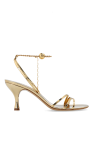 FERRAGAMO GOLD ‘Dennis’ heeled sandals