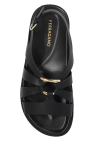 FERRAGAMO BLACK ‘Agnes’ Sandals