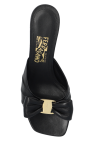 FERRAGAMO BLACK ‘Lucie’ Heeled Slippers