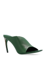 FERRAGAMO GREEN ‘Nymphe’ Heeled Slippers
