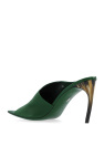 FERRAGAMO GREEN ‘Nymphe’ Heeled Slippers