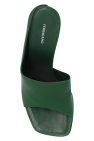 FERRAGAMO GREEN ‘Nymphe’ Heeled Slippers