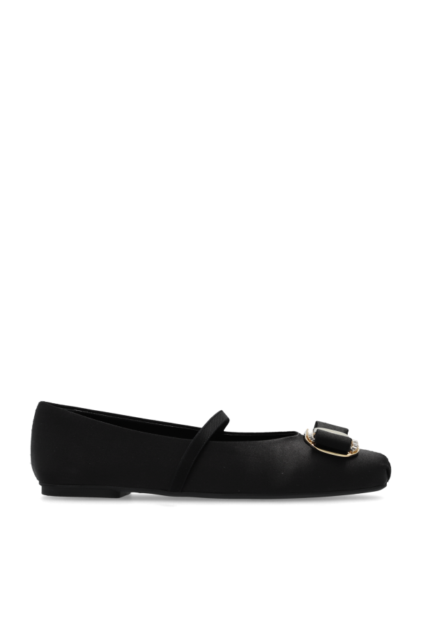 FERRAGAMO Satynowe baleriny `Zina`