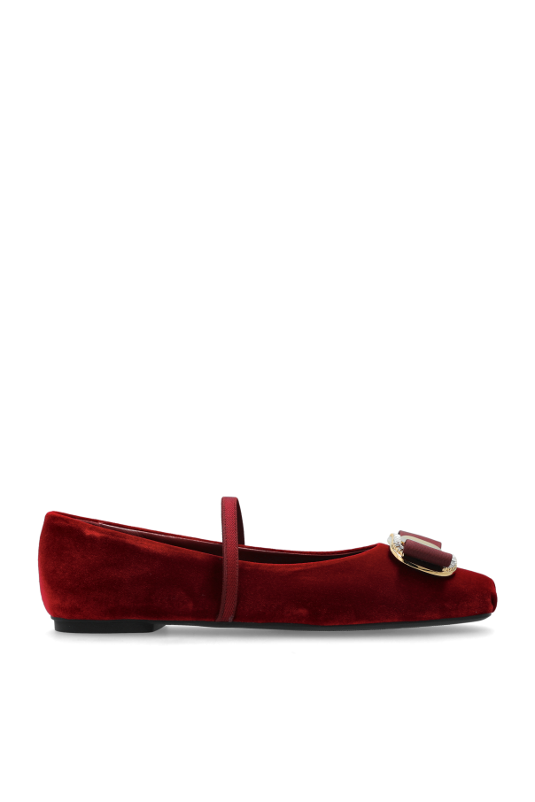 FERRAGAMO Velvet ballerinas Zina