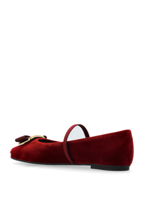 FERRAGAMO Velvet ballerinas Zina