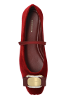 FERRAGAMO BURGUNDY Velvet ballerinas Zina