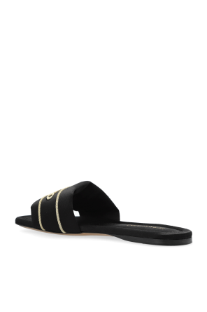 FERRAGAMO Satin mules with logo