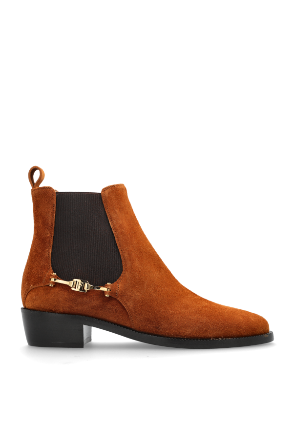 Leather ankle boots ‘F-buckle’ od FERRAGAMO