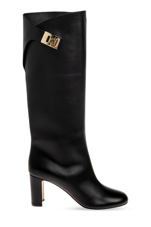Leather heeled boots "Elli"