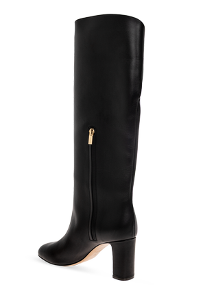 FERRAGAMO Skórzane kozaki na obcasie `Elli`