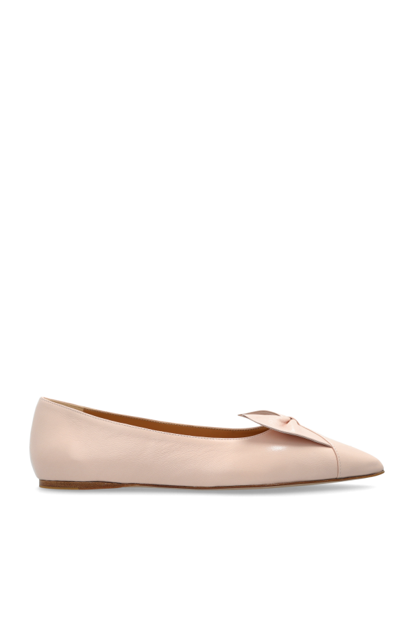 FERRAGAMO Leather ballet flats with a bow
