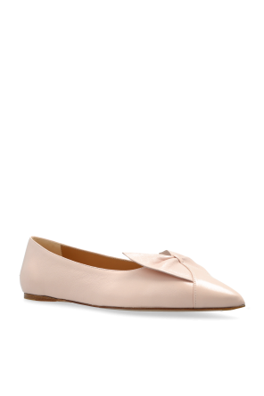 FERRAGAMO Leather ballet flats with a bow