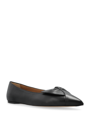 FERRAGAMO Leather ballet flats with a bow