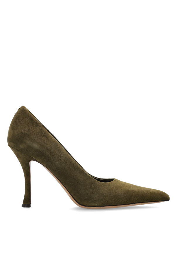 Suede heeled shoes 