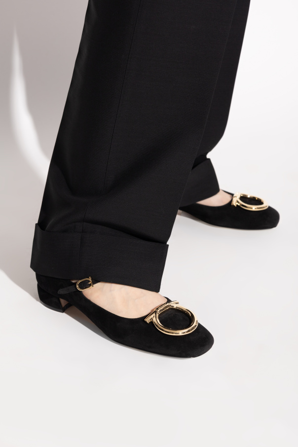 FERRAGAMO Suede high-heeled shoes