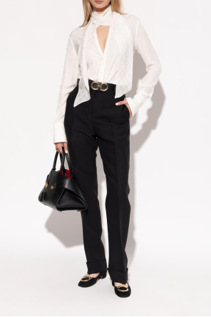 FERRAGAMO Suede high-heeled shoes