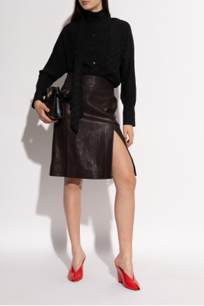 FERRAGAMO Wedge Heel Mules ‘Peep’