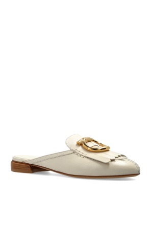 FERRAGAMO Chinelos de couro "Sibilly"