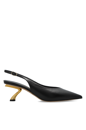 Leather heeled shoes "Cleya"