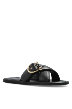 FERRAGAMO Leather slides `Elyzia`