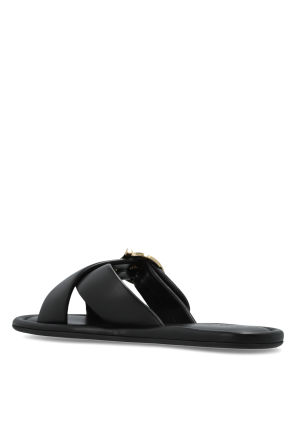 FERRAGAMO Leather slides `Elyzia`