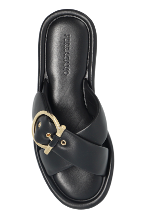 FERRAGAMO Leather slides `Elyzia`