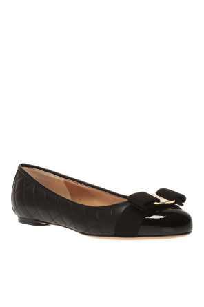 FERRAGAMO Skórzane buty na obcasie