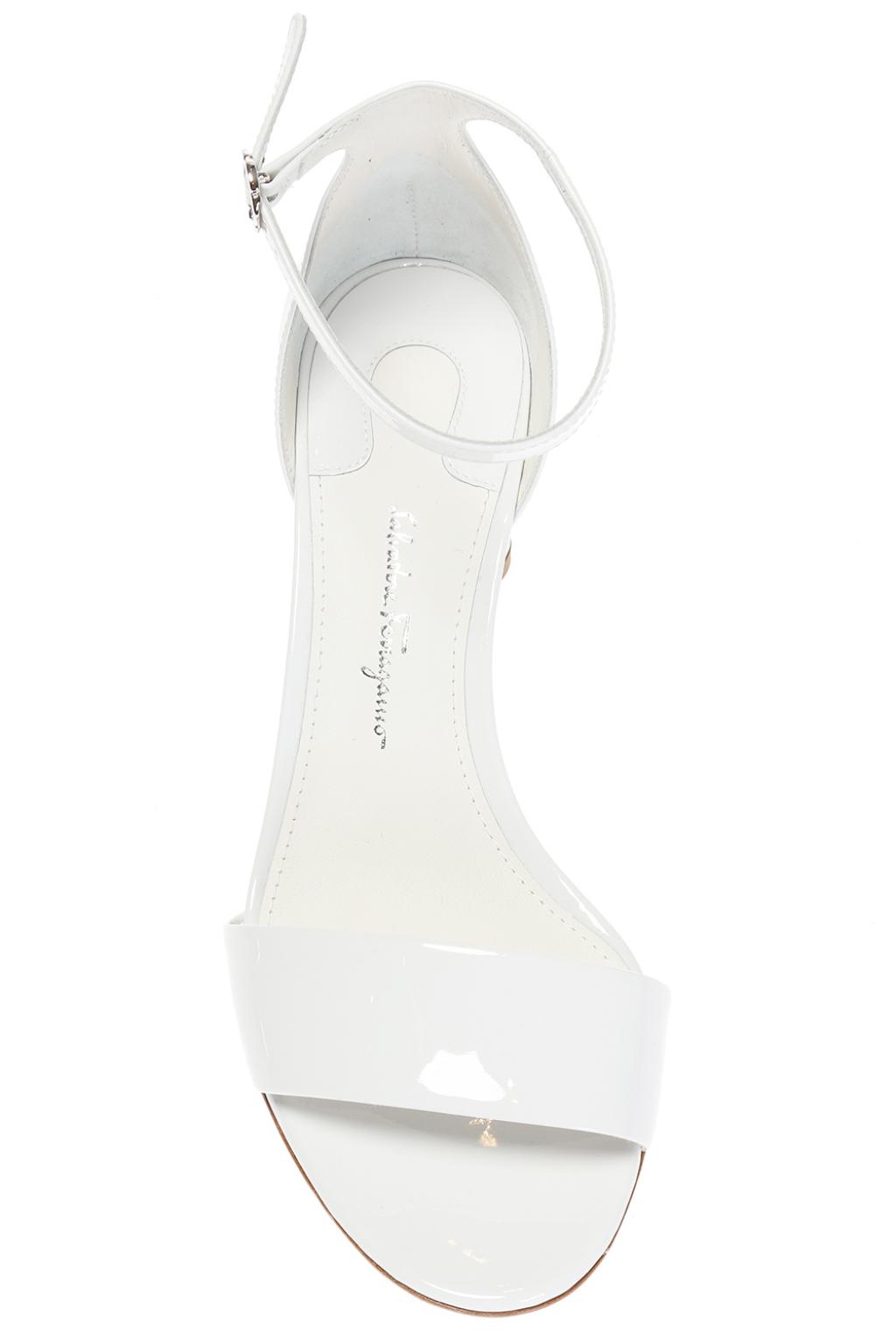 salvatore ferragamo white sandals