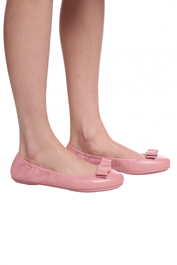 ferragamo pink flats