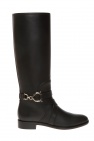 FERRAGAMO BLACK 'Sarah’ knee-length boots