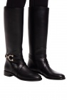 FERRAGAMO BLACK 'Sarah’ knee-length boots