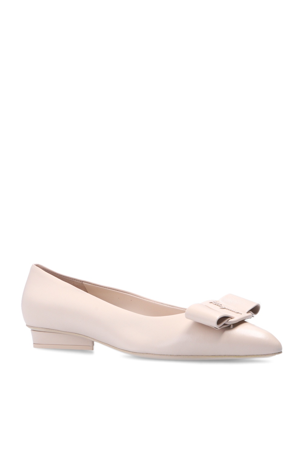 salvatore sculptural Ferragamo ‘Viva’ leather ballet flats