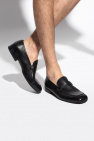 FERRAGAMO BLACK ‘Nowell’ leather moccasins