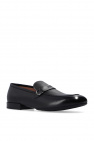 FERRAGAMO BLACK ‘Nowell’ leather moccasins