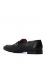 FERRAGAMO BLACK ‘Nowell’ leather moccasins