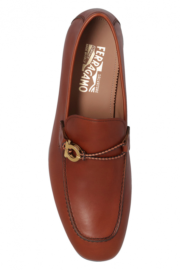 FERRAGAMO 'Lester' moccasins, StclaircomoShops, Salvatore Ferragamo  Gancini-motif combat boots